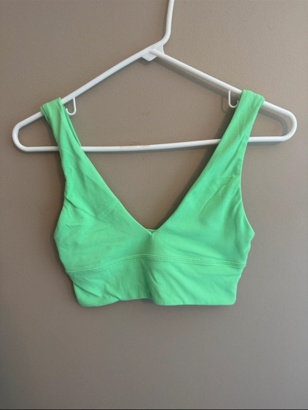 lululemon athletica Neon Green V‑Neck Sports Bra